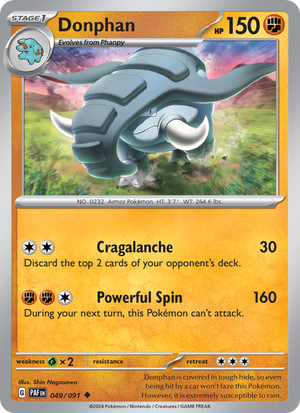 PAF Paldean Fates 049/245 Donphan (Uncommon - reverse)