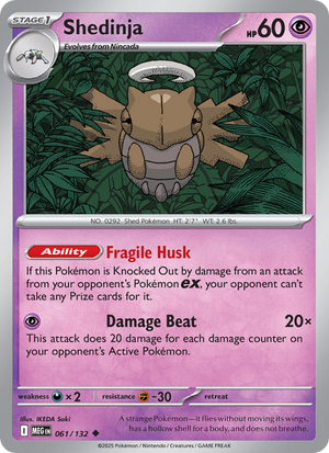 MEG Mega Evolution 061/188 Shedinja (Uncommon - reverse)