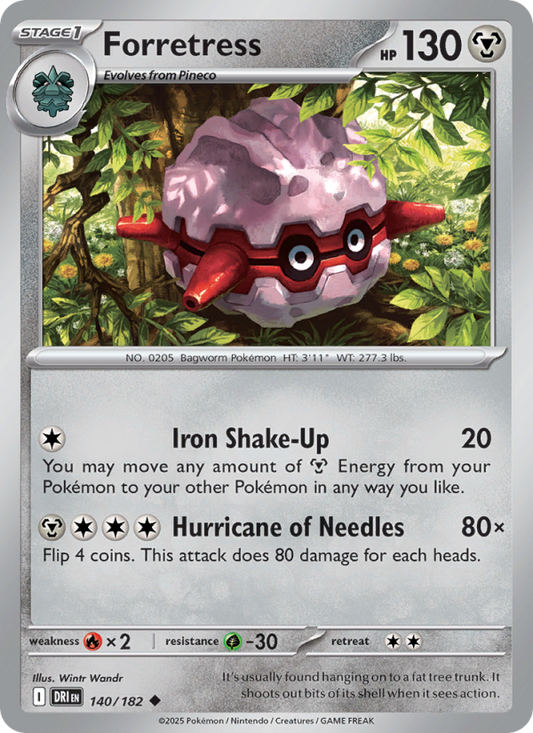 DRI Destined Rivals 140/244 Forretress (Uncommon - reverse)