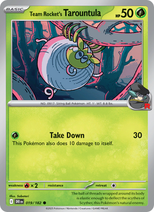 DRI Destined Rivals 019/244 Team Rocket's Tarountula (Common - normal)