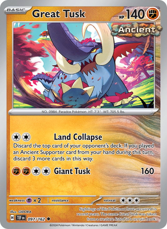 TEF Temporal Forces 097/218 Great Tusk (Uncommon - normal)