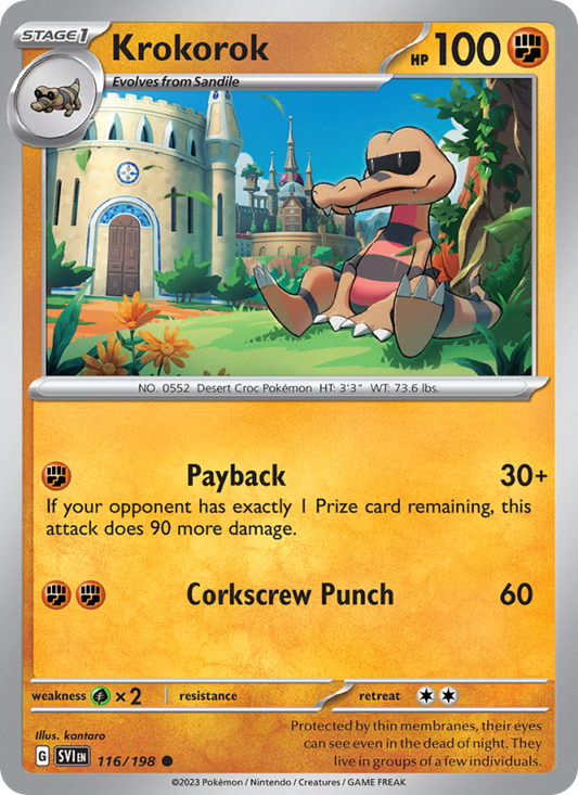SV Scarlet & Violet 116/258 Krokorok (Common - reverse)