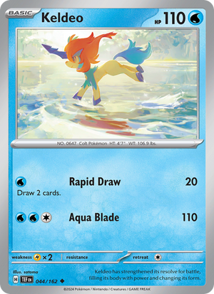 TEF Temporal Forces 044/218 Keldeo (Uncommon - normal)