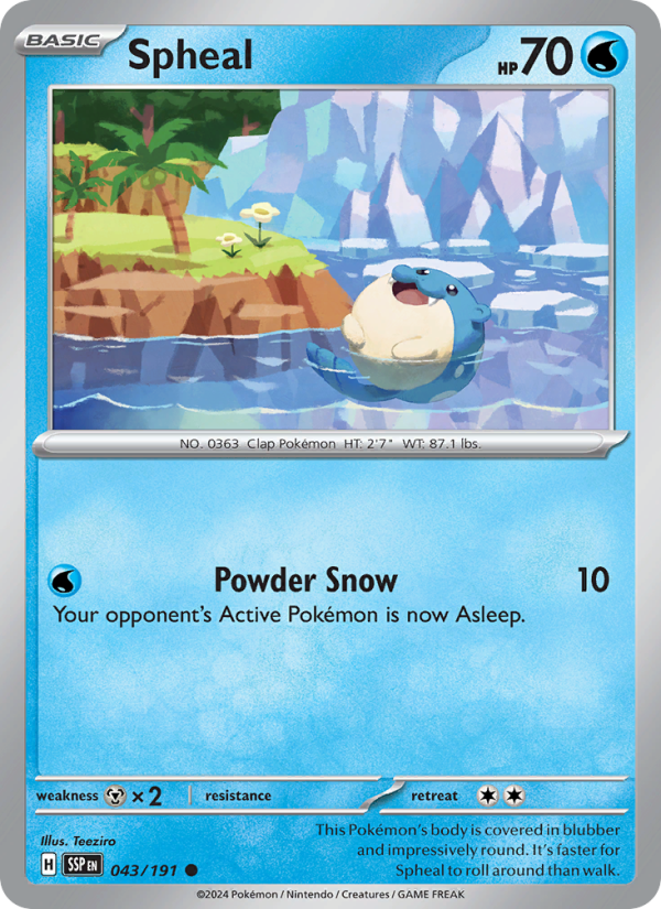 SSP Surging Sparks 043/252 Spheal (Common - normal)