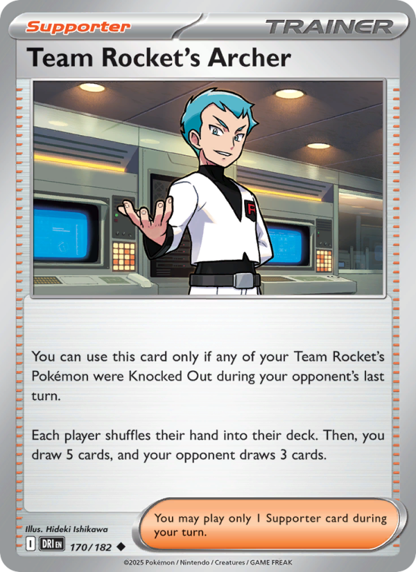 DRI Destined Rivals 170/244 Team Rocket's Archer (Uncommon - normal)