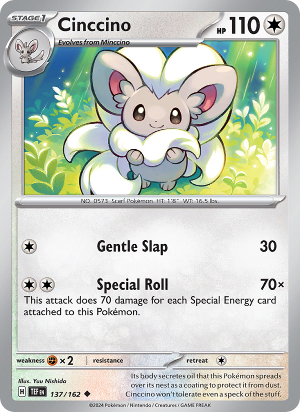 TEF Temporal Forces 137/218 Cinccino (Uncommon - reverse)