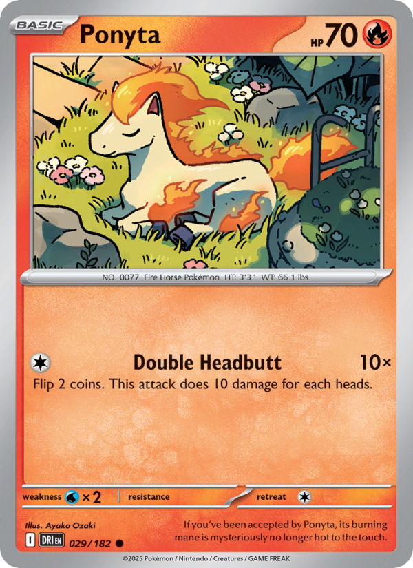 DRI Destined Rivals 029/244 Ponyta (Common - reverse)