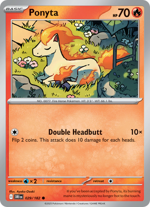 DRI Destined Rivals 029/244 Ponyta (Common - reverse)
