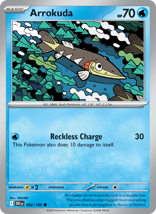DRI Destined Rivals 062/244 Arrokuda (Common - reverse)