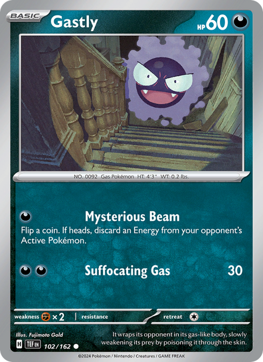TEF Temporal Forces 102/218 Gastly (Common - reverse)
