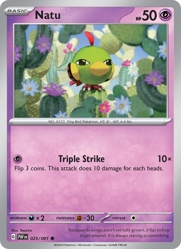 PAF Paldean Fates 025/245 Natu (Common - normal)
