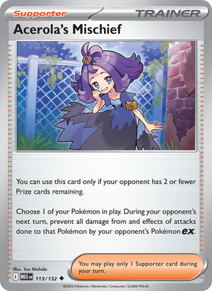 MEG Mega Evolution 113/188 Acerola's Mischief (Uncommon - holo)