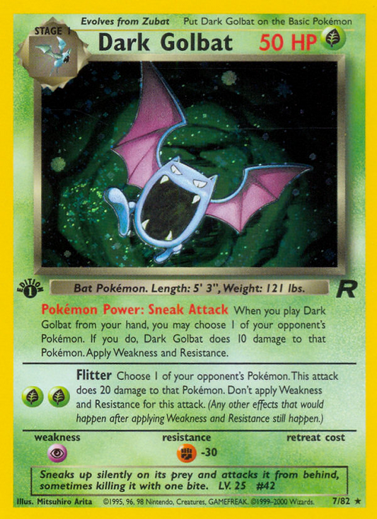 RO Team Rocket 7/83 Dark Golbat (Rare - holo)