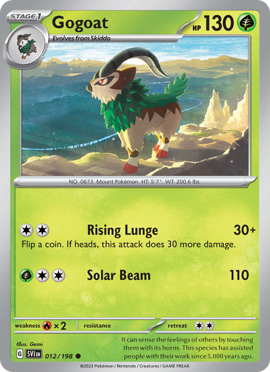 SV Scarlet & Violet 012/258 Gogoat (Common - reverse)