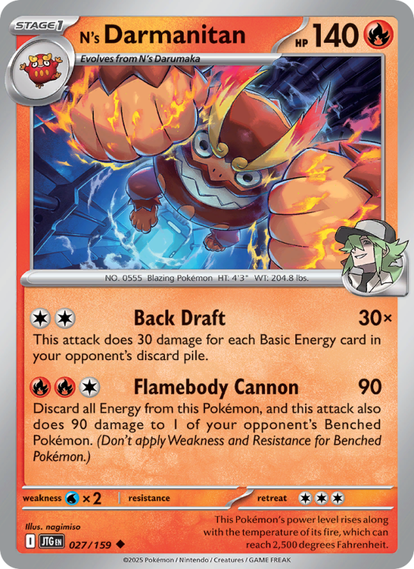 JTG Journey Together 027/190 N's Darmanitan (Uncommon - normal)