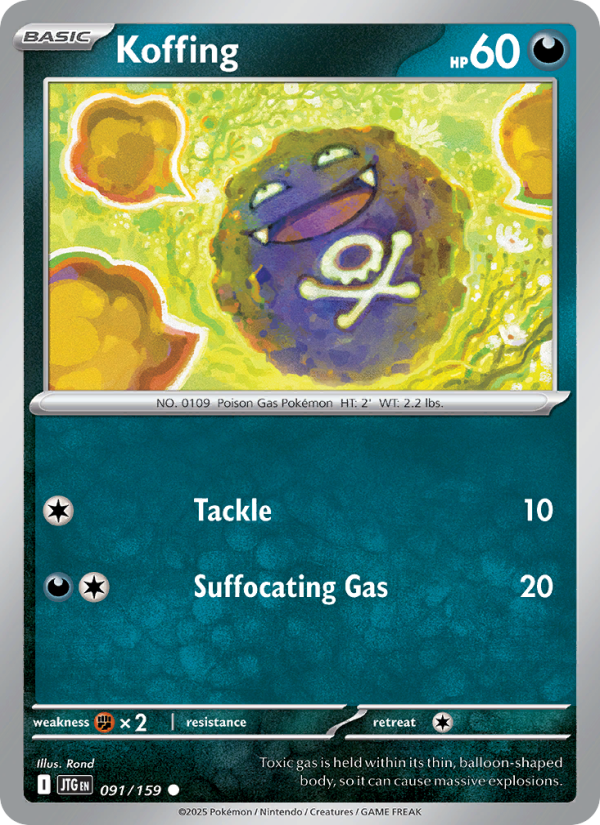 JTG Journey Together 091/190 Koffing (Common - reverse)