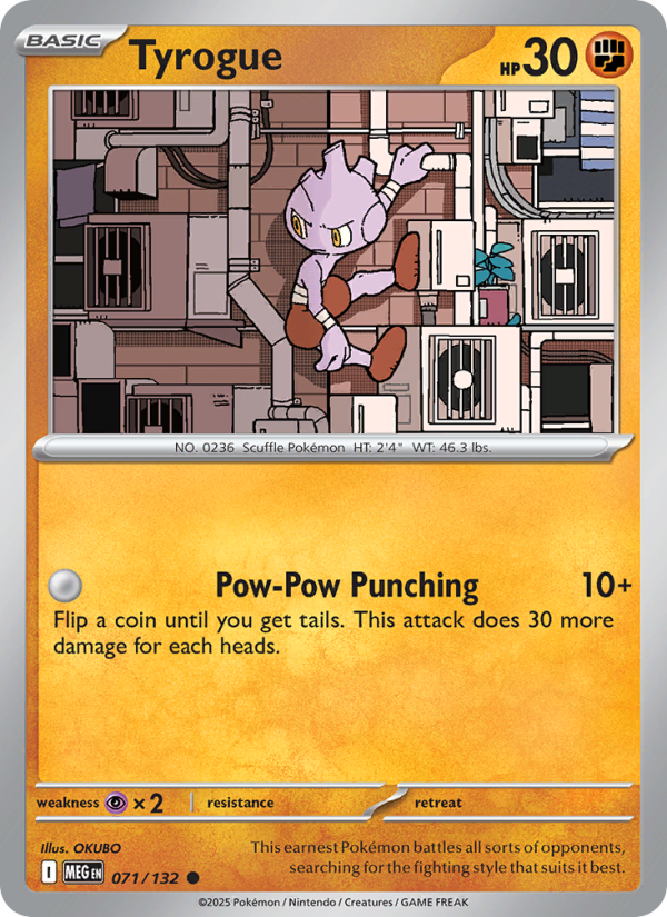 MEG Mega Evolution 071/188 Tyrogue (Common - reverse)