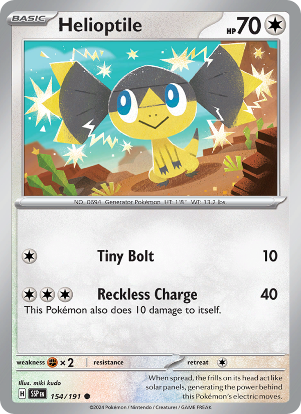 SSP Surging Sparks 154/252 Helioptile (Common - reverse)