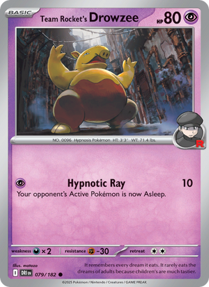 DRI Destined Rivals 079/244 Team Rocket's Drowzee (Common - normal)
