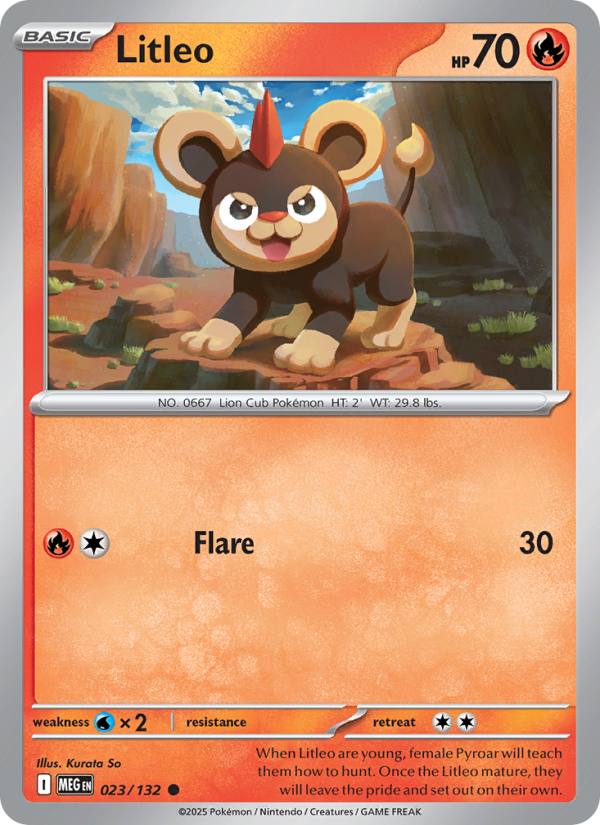 MEG Mega Evolution 023/188 Litleo (Common - holo)