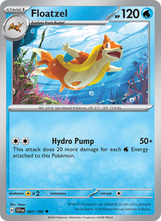 SV Scarlet & Violet 047/258 Floatzel (Uncommon - reverse)