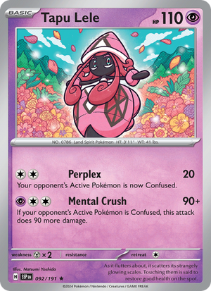 SSP Surging Sparks 092/252 Tapu Lele (Rare - reverse)