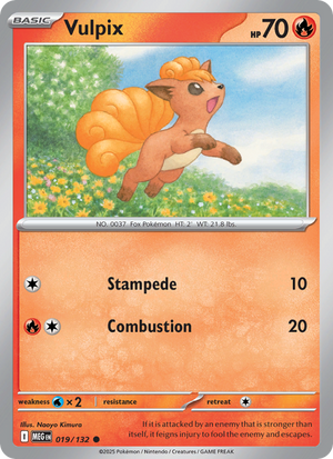 MEG Mega Evolution 019/188 Vulpix (Common - reverse)