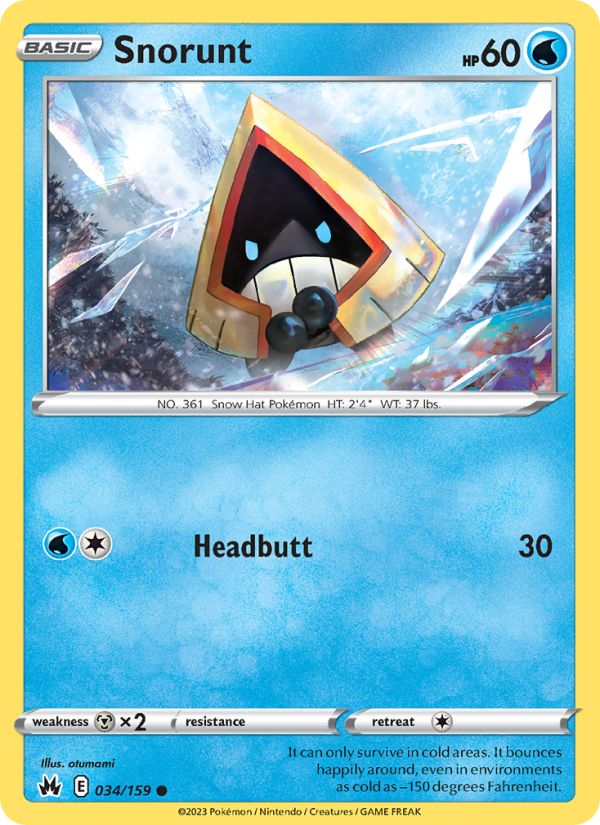 CRZ Crown Zenith 034/230 Snorunt (Common - reverse)