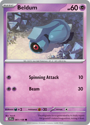 JTG Journey Together 061/190 Beldum (Common - reverse)