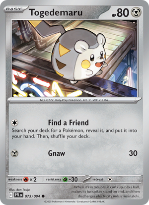 PFL Phantasmal Flames 073/130 Togedemaru (Common - normal)