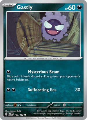 TEF Temporal Forces 102/218 Gastly (Common - normal)