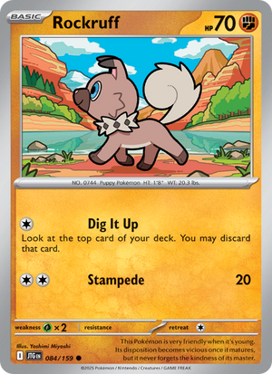 JTG Journey Together 084/190 Rockruff (Common - reverse)