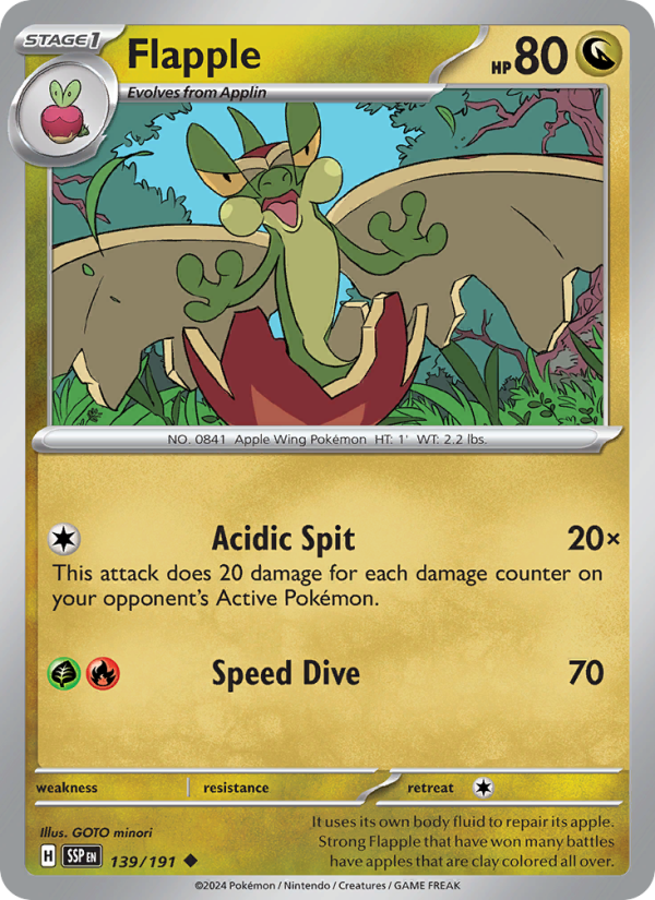 SSP Surging Sparks 139/252 Flapple (Uncommon - normal)