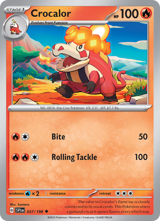 SV Scarlet & Violet 037/258 Crocalor (Uncommon - normal)