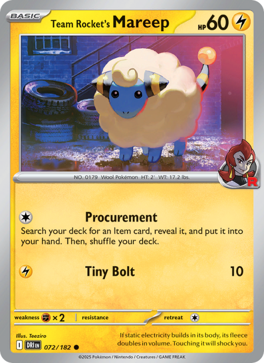 DRI Destined Rivals 072/244 Team Rocket's Mareep (Common - normal)