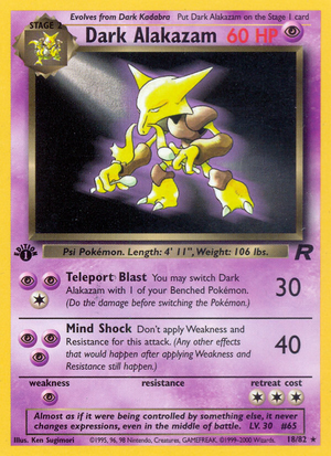 RO Team Rocket 18/83 Dark Alakazam (Rare - normal)