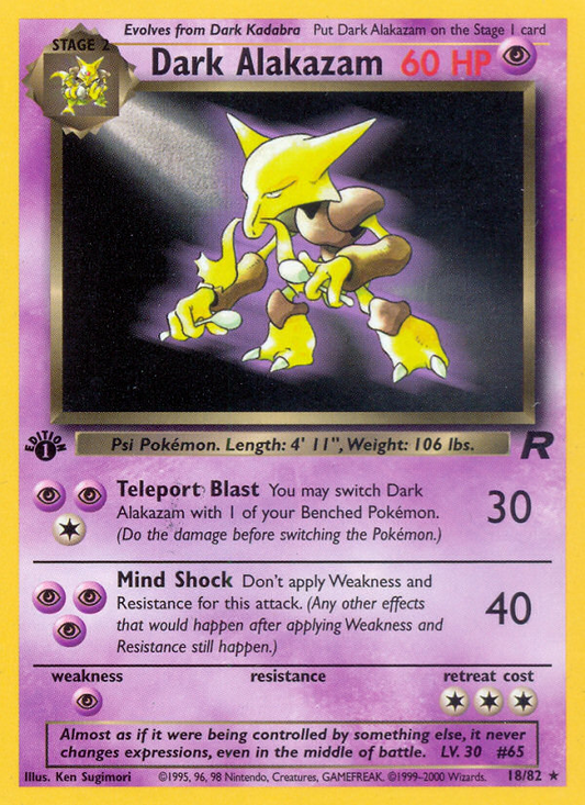 RO Team Rocket 18/83 Dark Alakazam (Rare - normal)
