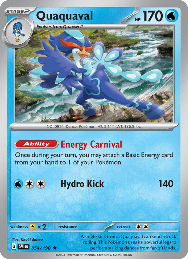SV Scarlet & Violet 054/258 Quaquaval (Rare - holo)