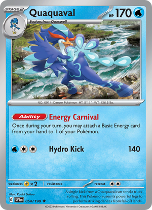 SV Scarlet & Violet 054/258 Quaquaval (Rare - holo)