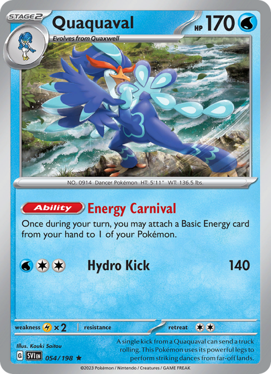 SV Scarlet & Violet 054/258 Quaquaval (Rare - holo)