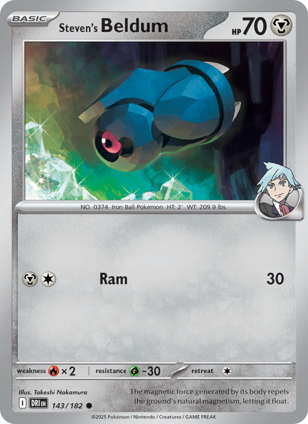 DRI Destined Rivals 143/244 Steven's Beldum (Common - reverse)