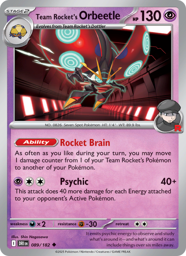 DRI Destined Rivals 089/244 Team Rocket's Orbeetle (Uncommon - reverse)