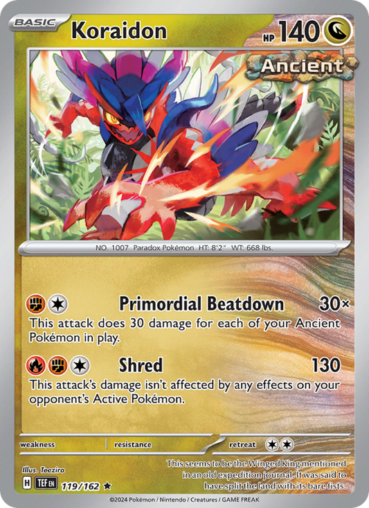 TEF Temporal Forces 119/218 Koraidon (Rare - holo)