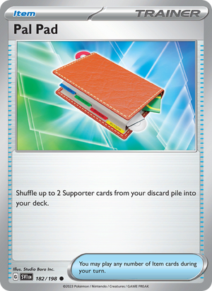 SV Scarlet & Violet 182/258 Pal Pad (Common - reverse)