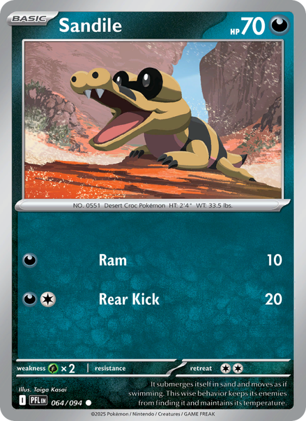 PFL Phantasmal Flames 064/130 Sandile (Common - normal)