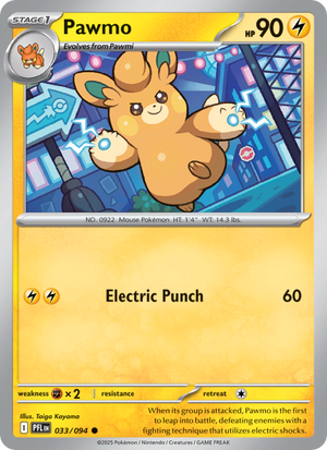 PFL Phantasmal Flames 033/130 Pawmo (Common - holo)