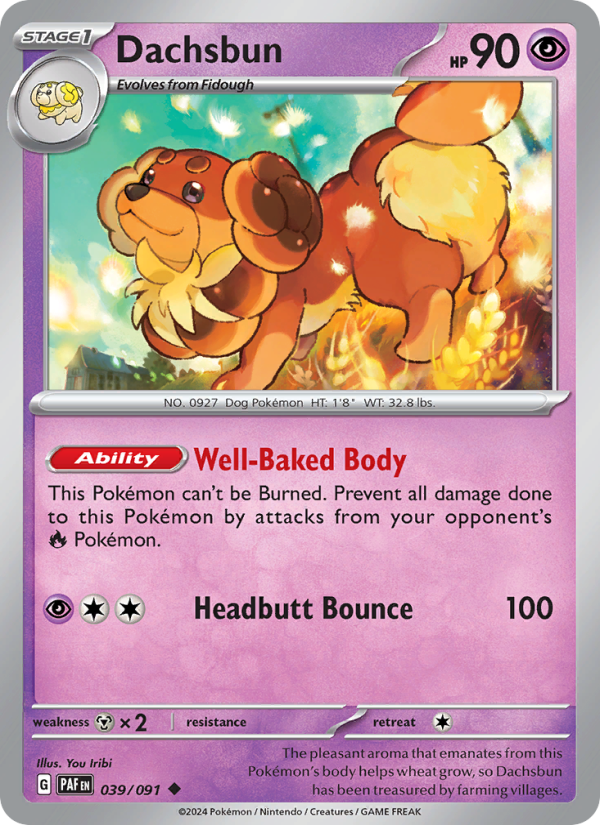 PAF Paldean Fates 039/245 Dachsbun (Uncommon - normal)