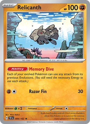 TEF Temporal Forces 084/218 Relicanth (Rare - reverse)