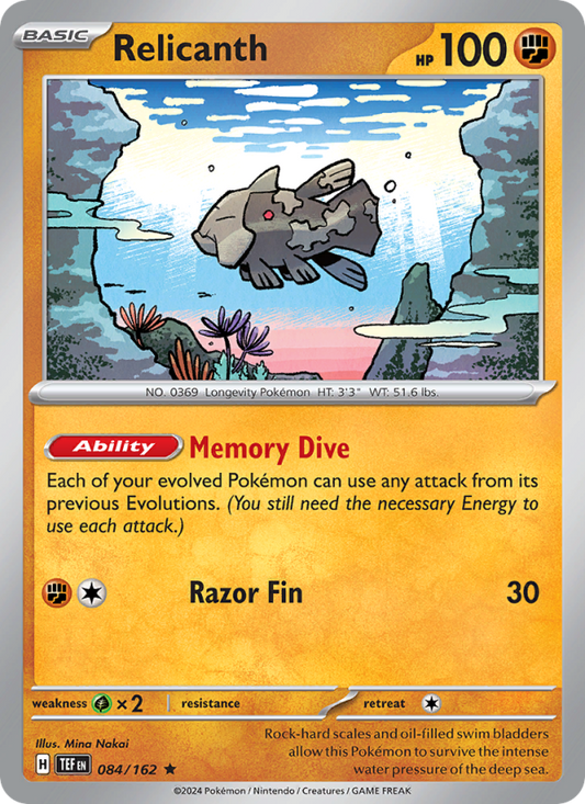 TEF Temporal Forces 084/218 Relicanth (Rare - reverse)