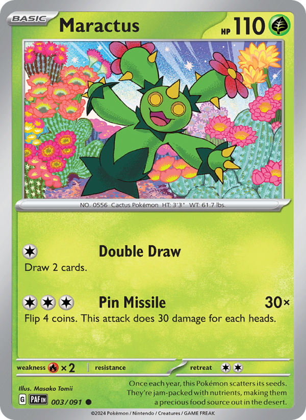PAF Paldean Fates 003/245 Maractus (Common - reverse)